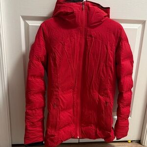 Lululemon Red Hooded Puffer Jacket Sleet Street Jacket